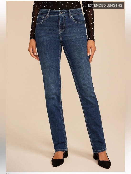 Maurices Denim - M jeans by Maurices Classic Straight-Leg Mid-Rise Women’s Jeans in Dark Blue